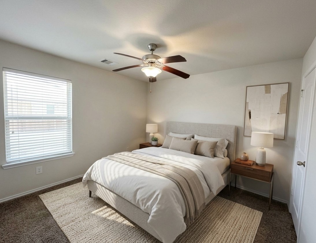 24307 Hampton Terrace Lane Spring, TX 77389 - Photo 12 of 20 Experience the potential of this cozy bedroom, beautifully enhanced with virtual staging for inspiration.