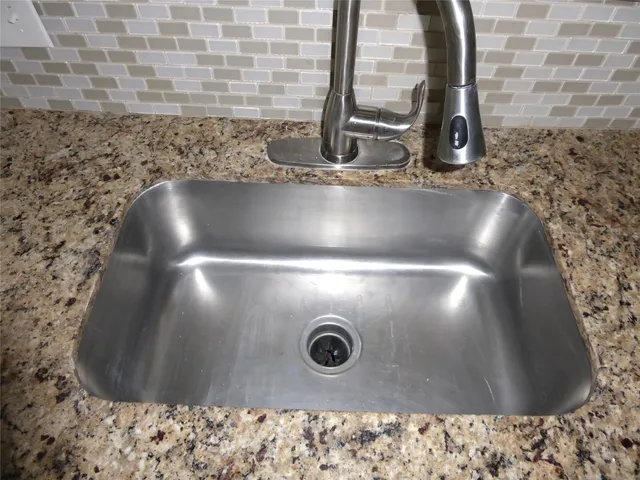 a close view of sink