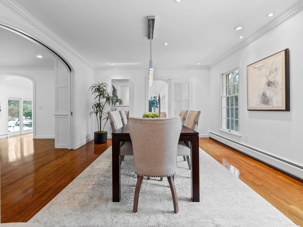 10 Livingston Road Wellesley, MA 02482 - Photo 6 of 36 a view of a dining room with furniture window and wooden floor