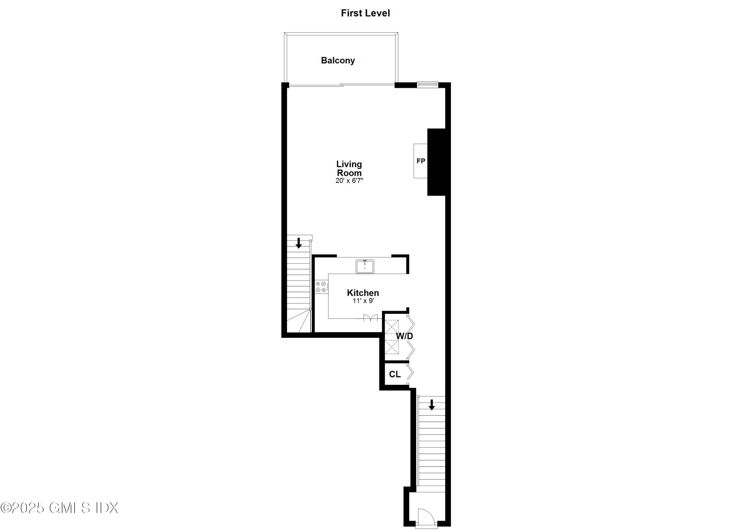 11 River Road, Unit 105 Cos Cob, CT 06807 - Photo 19 of 20 a picture of a floor plan
