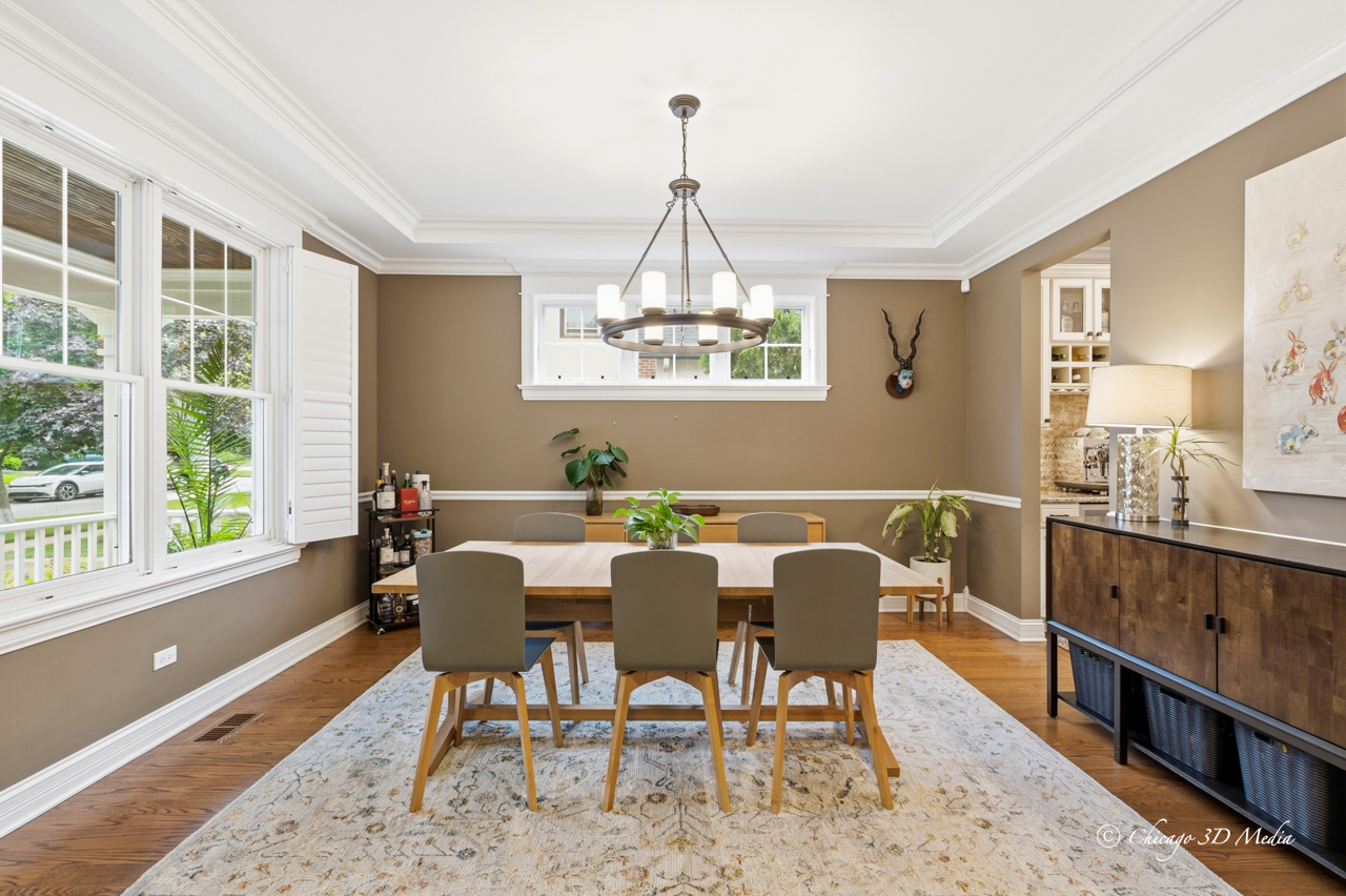 306 17th Street Wilmette, IL 60091 - Photo 22 of 48 a view of a dining room with furniture window and wooden floor