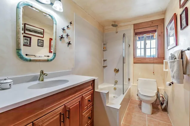 a view of a house with a street