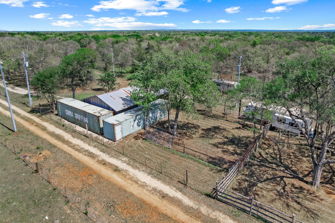 445 St Johns Road Dale, TX 78616 - Photo 16 of 17 a view of a backyard with a garden and mountain view