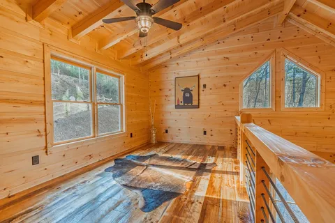 a view of a backyard of a house