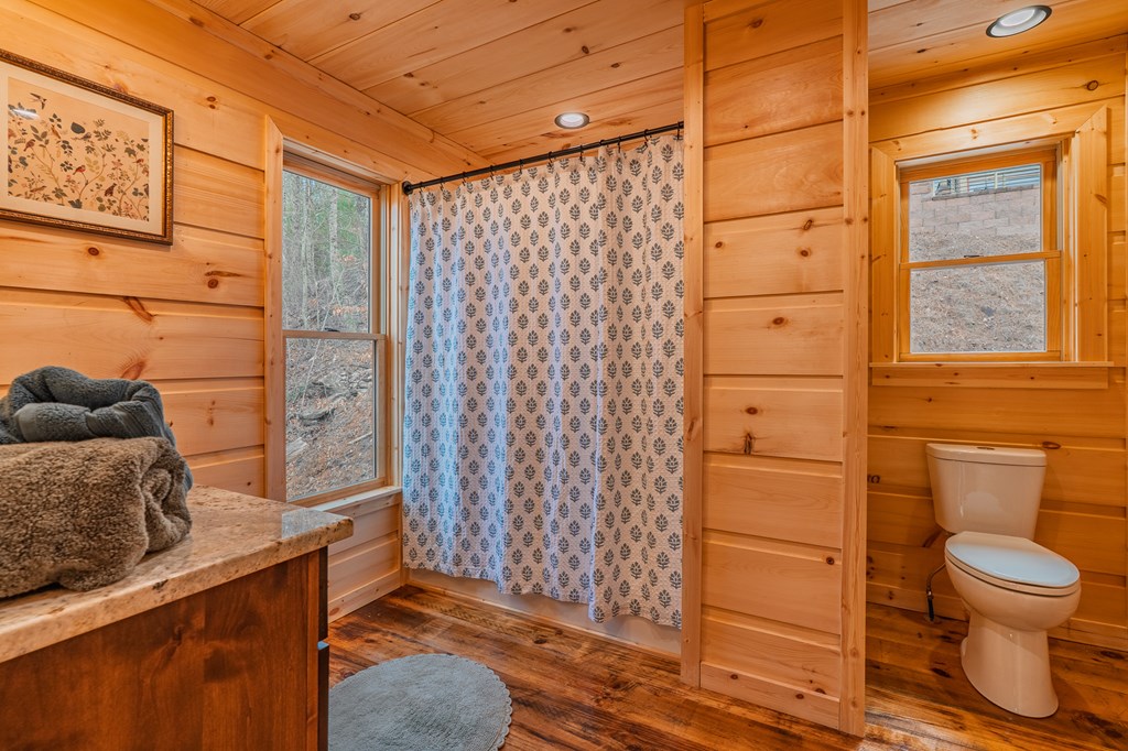 138 Rhondas Way Ellijay, GA 30540 - Photo 16 of 26 a bathroom with a toilet and a shower