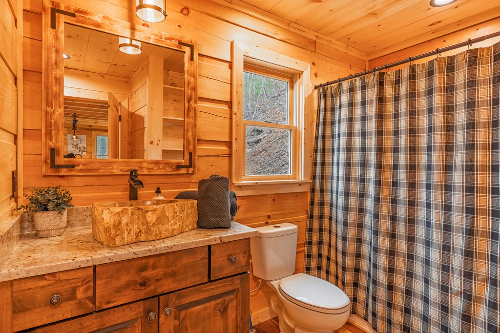 138 Rhondas Way Ellijay, GA 30540 - Photo 8 of 26 a bathroom with a sink toilet vanity and shower