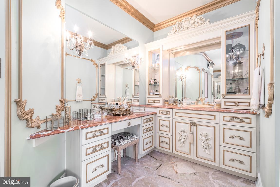 6779 Keller Lime Plant Road Frederick, MD 21703 - Photo 47 of 74 a large bathroom with a double vanity sink a mirror and a