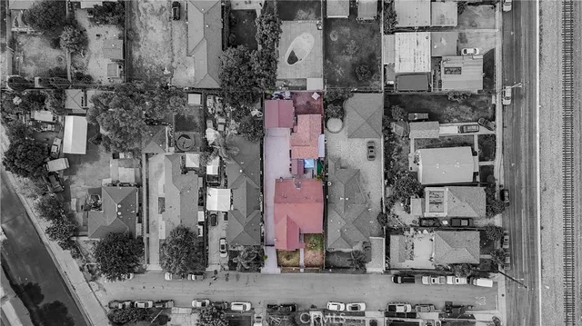 an aerial view of multiple house