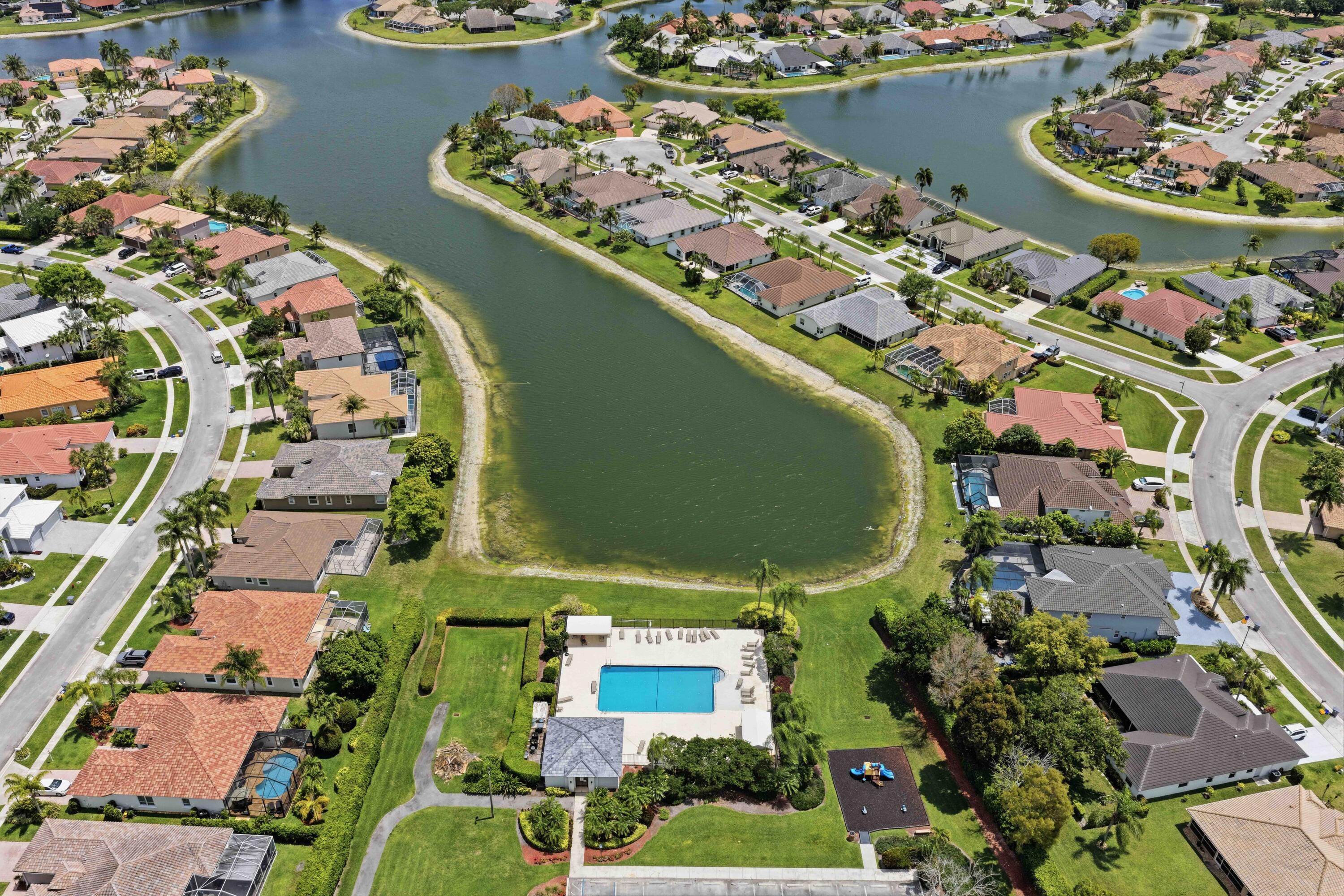 22257 Vista Lago Drive Boca Raton, FL 33428 - Photo 76 of 82 an aerial view of a house with a lake view
