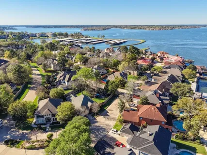 an aerial view of multiple house