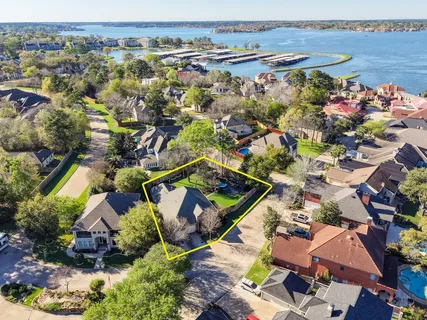 an aerial view of multiple house