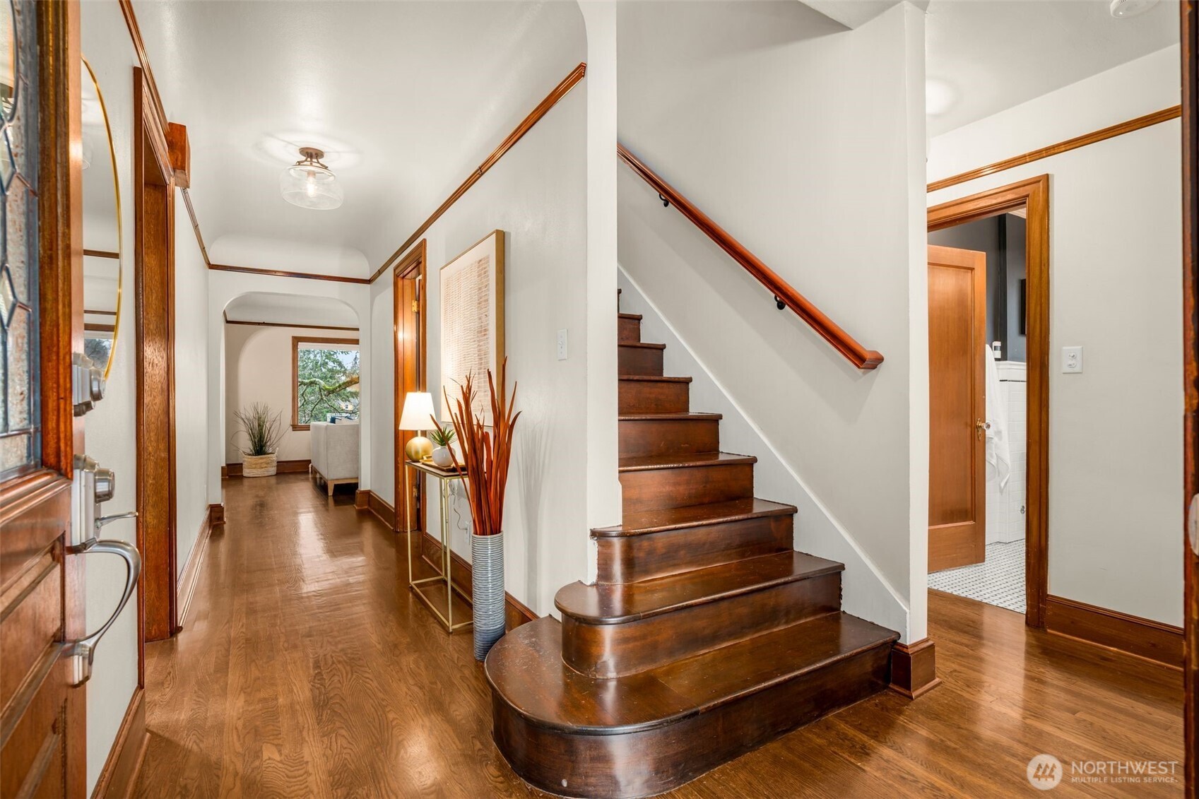 2351 47th Avenue Southwest Seattle, WA 98116 - Photo 6 of 40 a view of entryway and hall with wooden floor