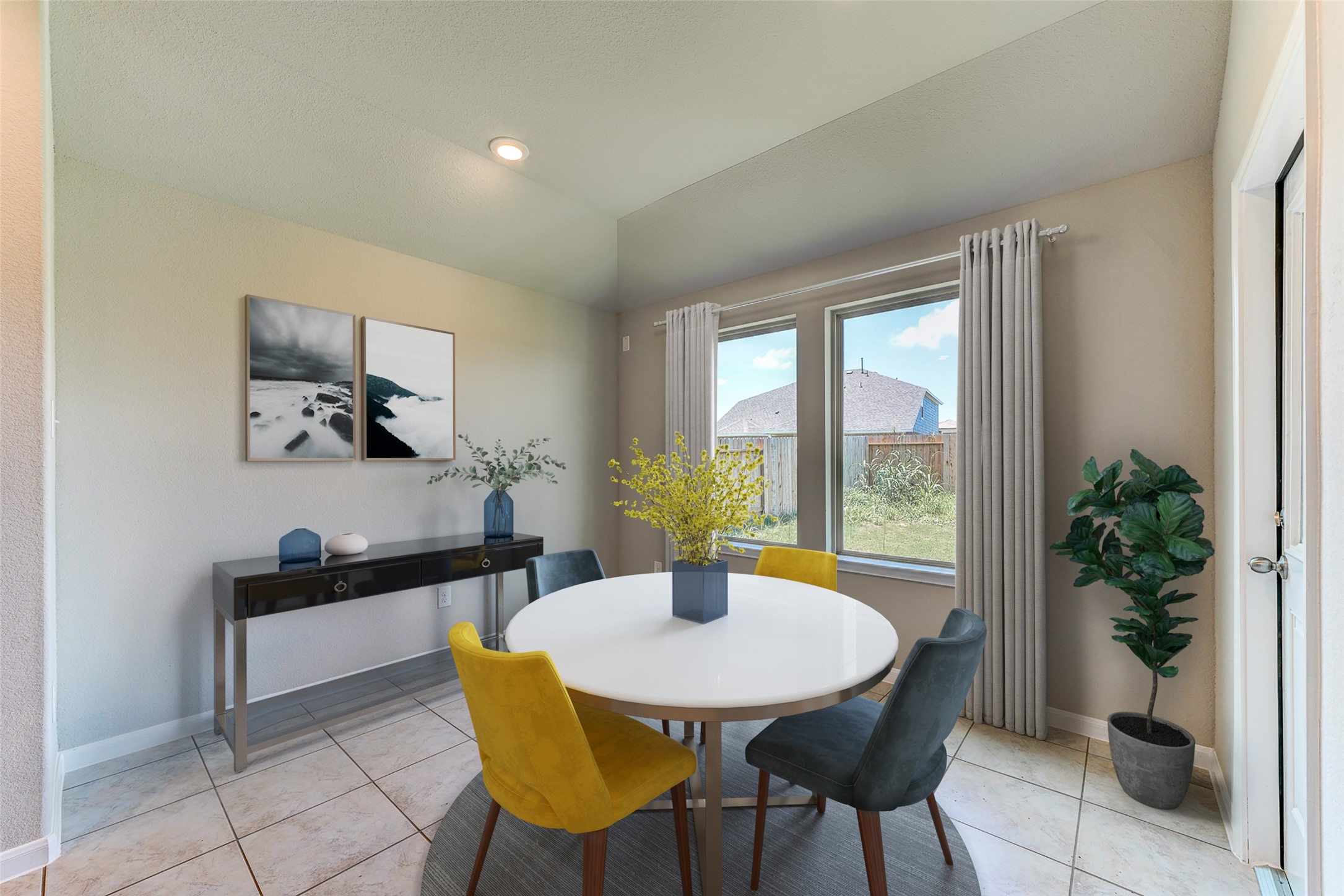 19632 Montgomery Rdg Way Montgomery, TX 77316 - Photo 7 of 9 Make memories gathered around the table with your family and friends! This spacious dining room features elegant flooring, custom paint, and adjacent to family room and kitchen for open concept feel. Sample photo of completed home with similar floor plan. As-built interior colors and selections may vary.