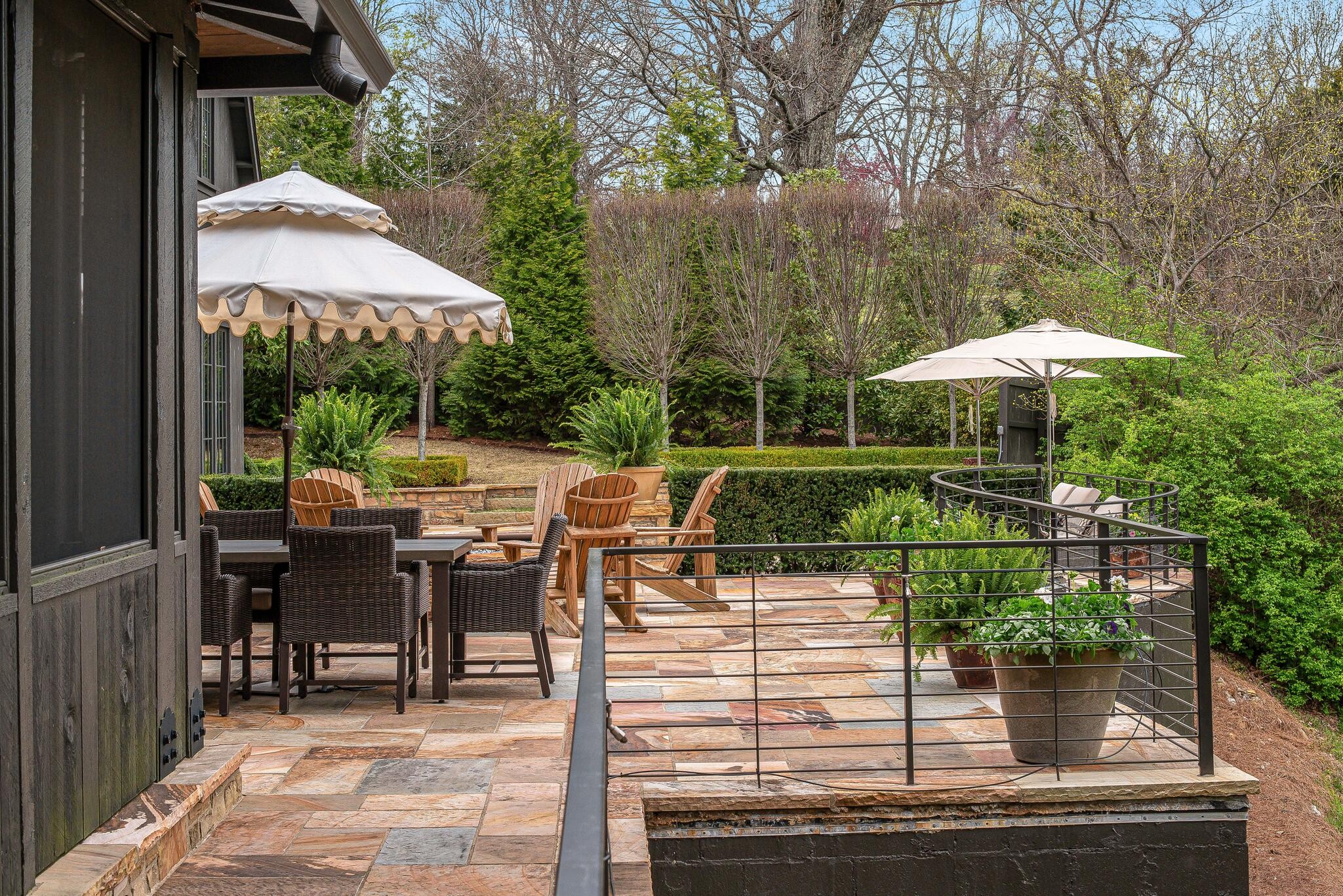 1801 Laurel Ridge Drive Nashville, TN 37215 - Photo 63 of 65 a view of a patio with furniture and a garden