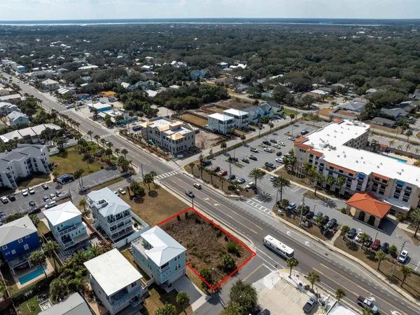 an aerial view of a city