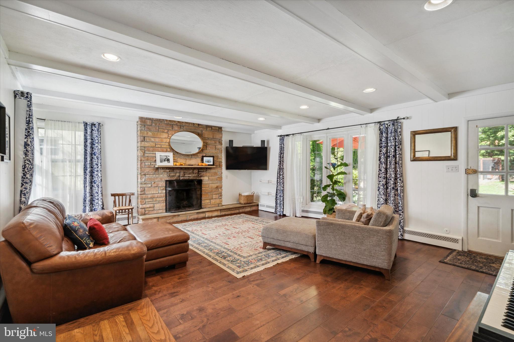 309 Boyer Road Cheltenham, PA 19012 - Photo 18 of 35 Spacious Family Room with Fireplace