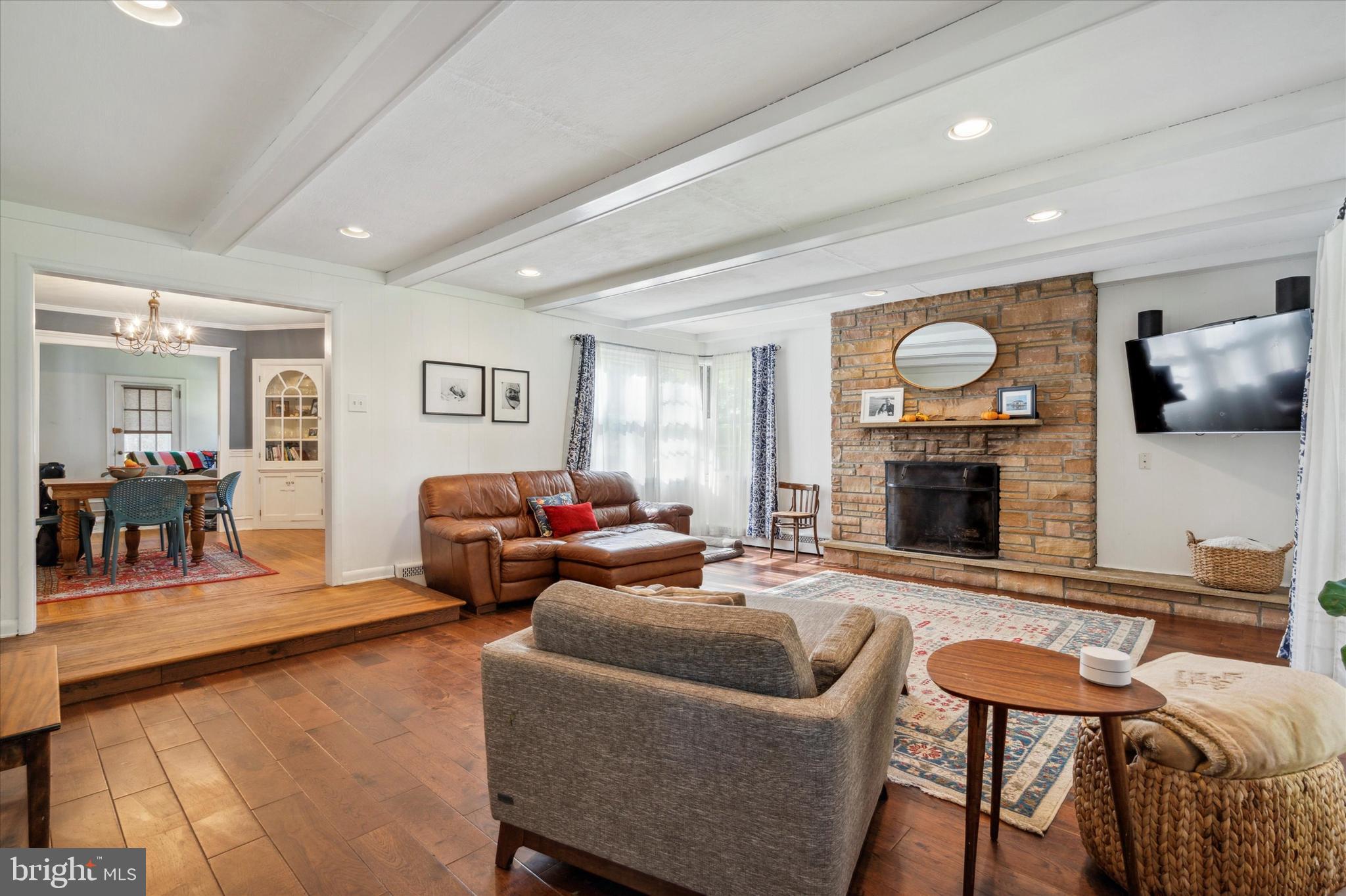 309 Boyer Road Cheltenham, PA 19012 - Photo 21 of 35 Spacious Family Room with Fireplace