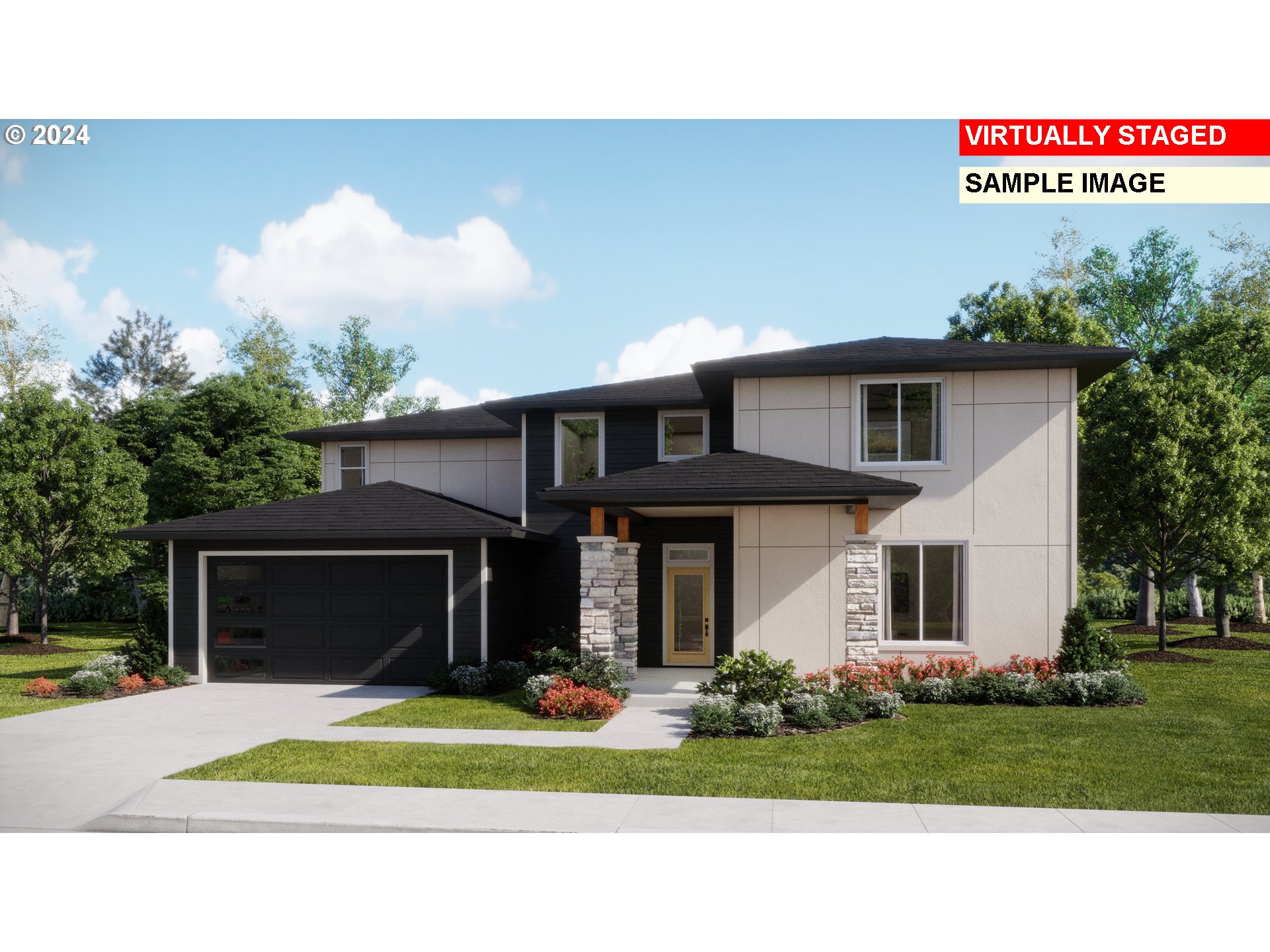 3608 Northeast 170th Street Vancouver, WA 98686 - Photo 2 of 26 a front view of a house with a garden and trees