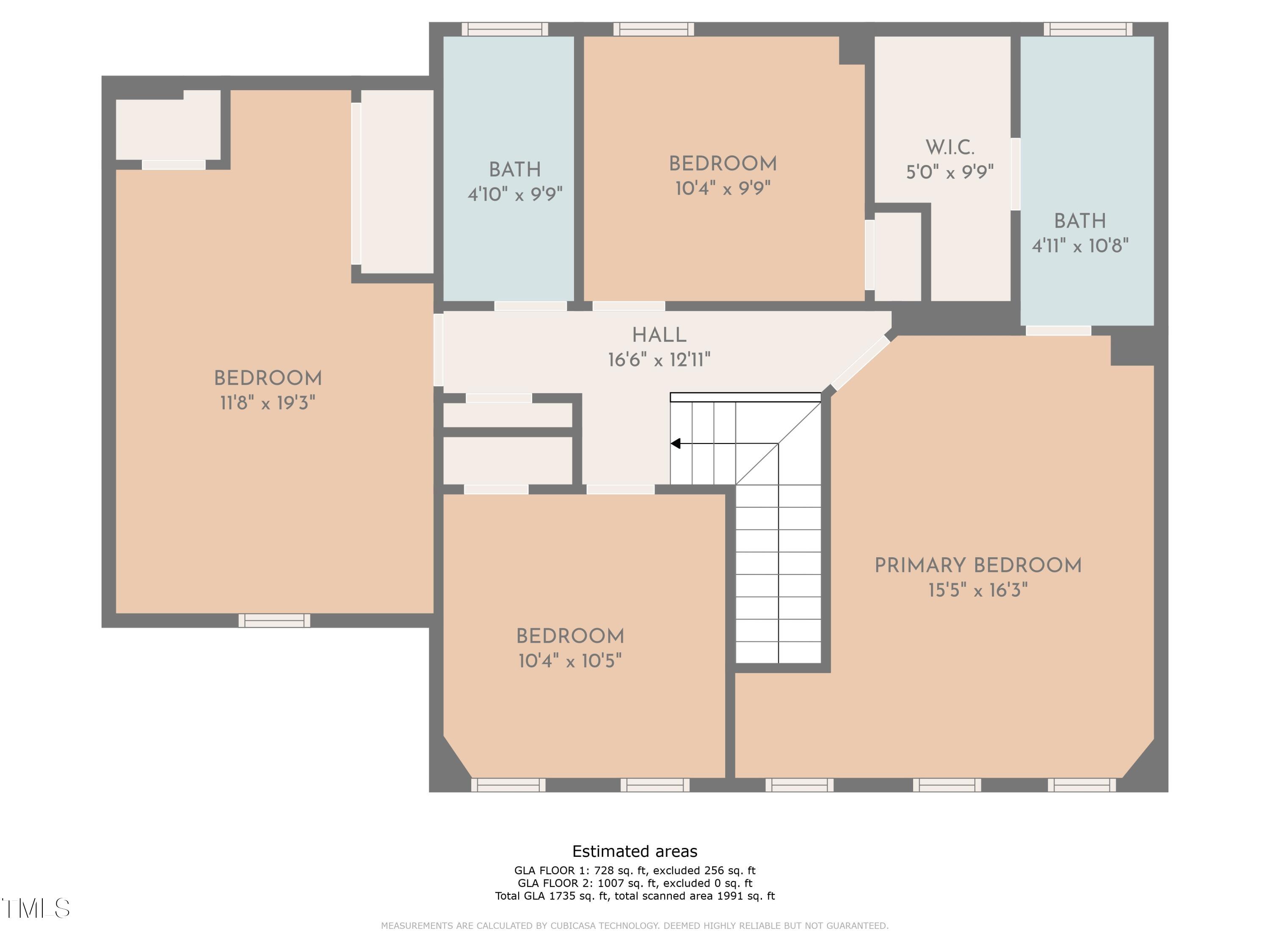 5008 Croftwood Drive Raleigh, NC 27616 - Photo 29 of 29 Floor Plan - 5008 Croftwood Dr - 2nd Flo
