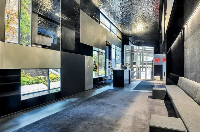 a front view of a building