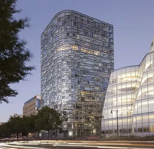 a front view of a building