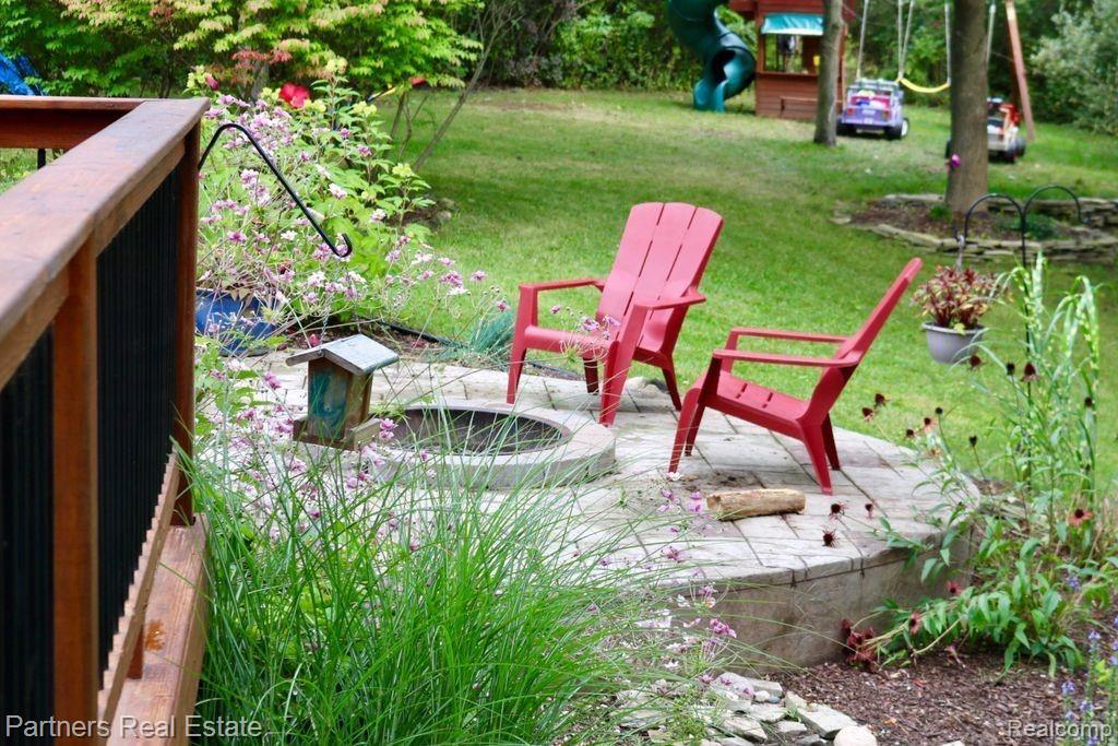 1859 Echo Hills Road Howell, MI 48855 - Photo 69 of 73 Backyard Firepit and Swingset.jpg