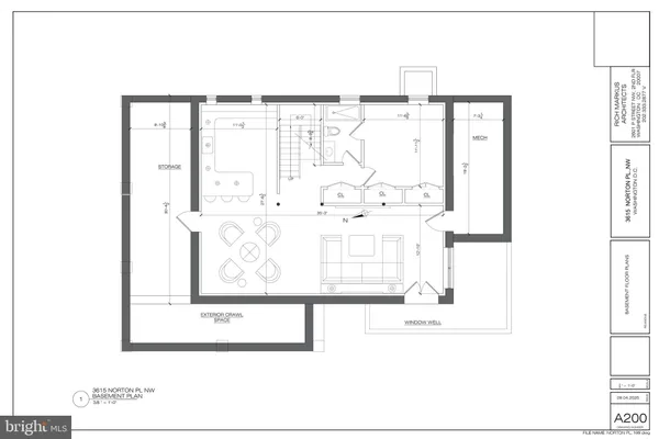 a black and white photo of a living room