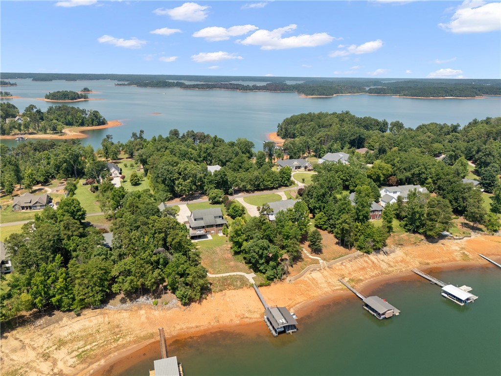 622 Jackson Road Anderson, SC 29626 - Photo 50 of 50 Overlooking serene lake waters, this property offers private boat docks and abundant green landscaping.