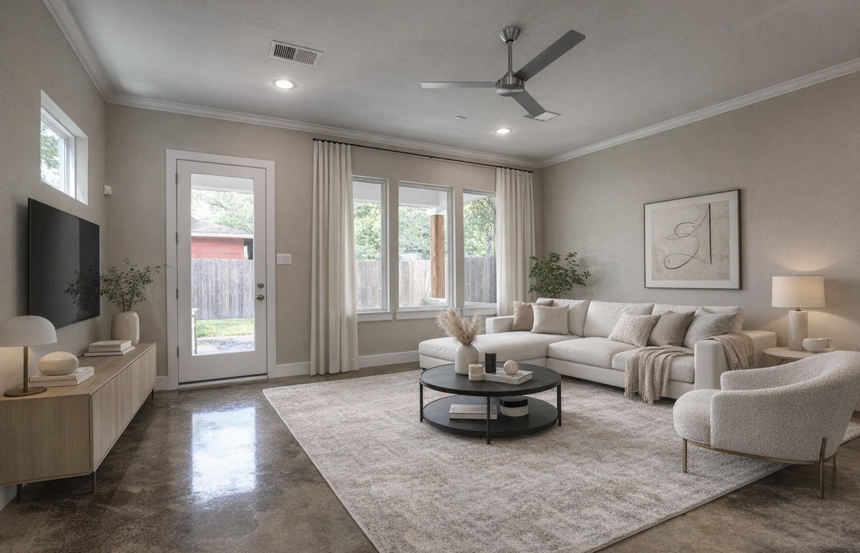 3619 Alba Road Houston, TX 77018 - Photo 15 of 34 1st floor- Large open living space
(Virtually staged)