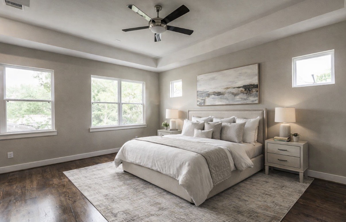 3619 Alba Road Houston, TX 77018 - Photo 19 of 34 Primary Bedroom
(Virtually staged)