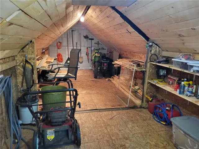 a view of a storage room with washer and dryer