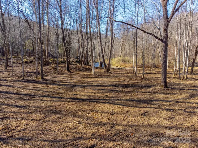 a view of empty room with trees