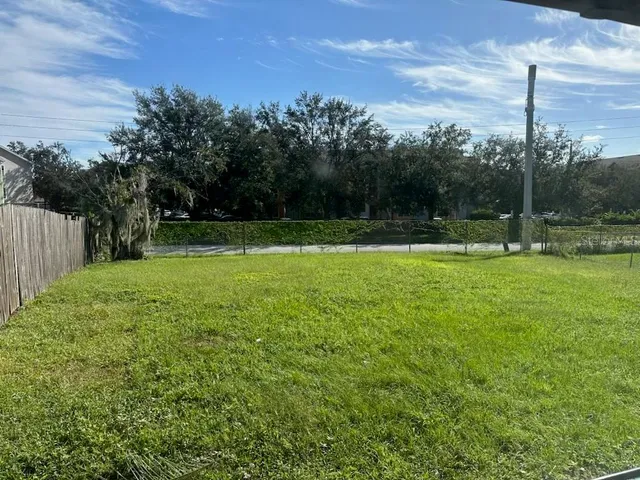 a view of outdoor space with a garden