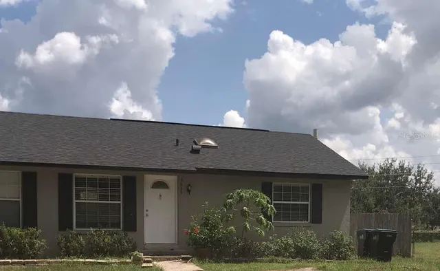 a front view of a house