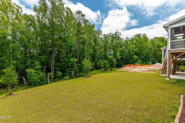 a view of an outdoor space and swimming pool
