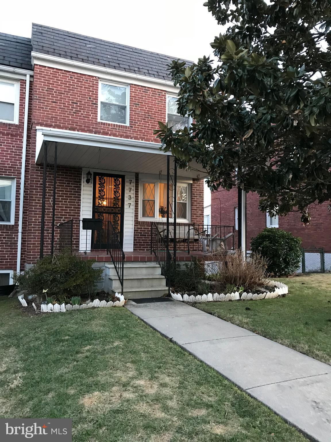 7737 Wynbrook Road Baltimore, MD 21224 - Photo 1 of 3 3 Bedroom 1 1/2 Bath Brick End of Group Townhouse
