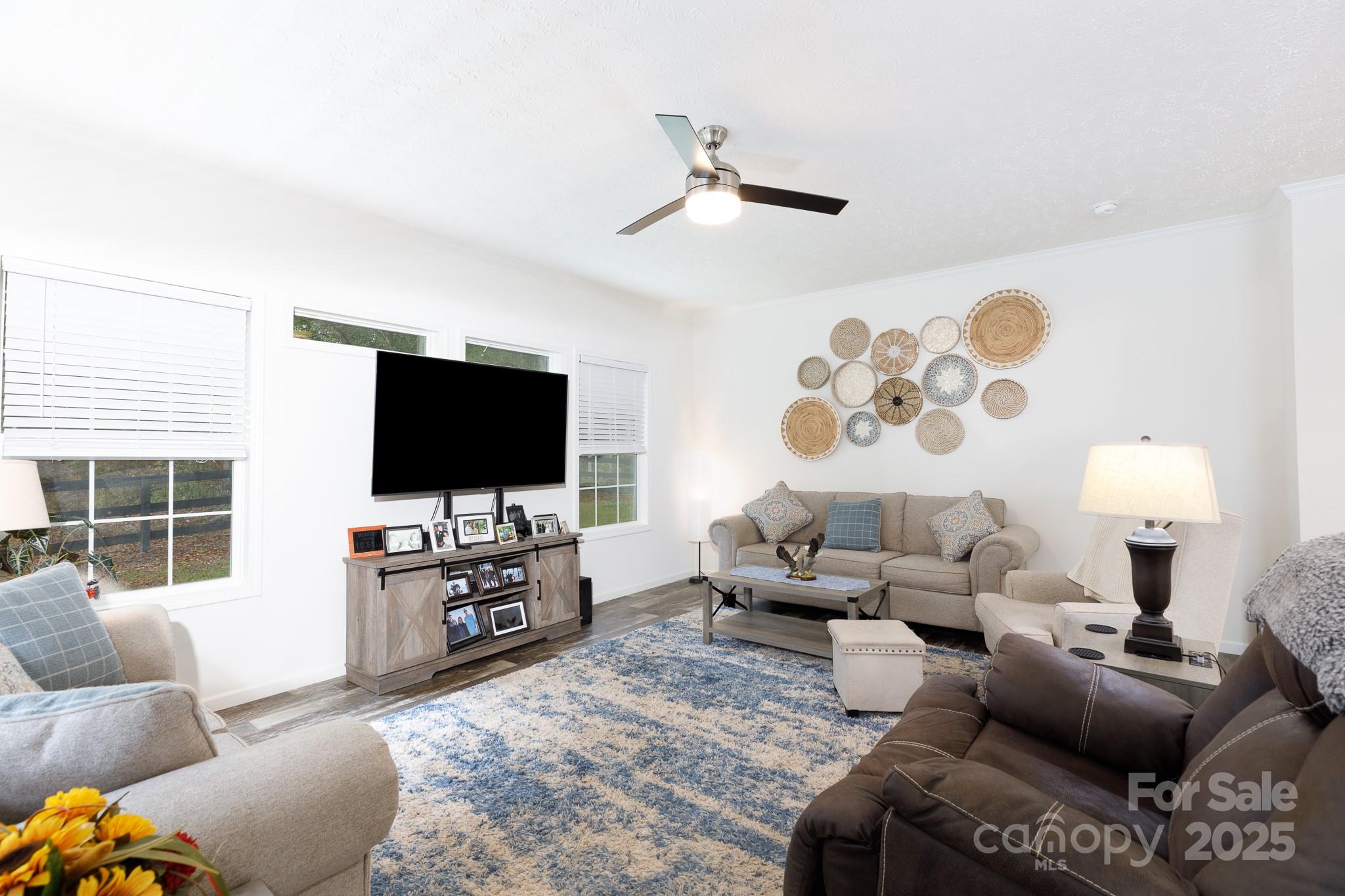 4575 Cureton Ferry Road Catawba, SC 29704 - Photo 7 of 42 a living room with furniture and a flat screen tv