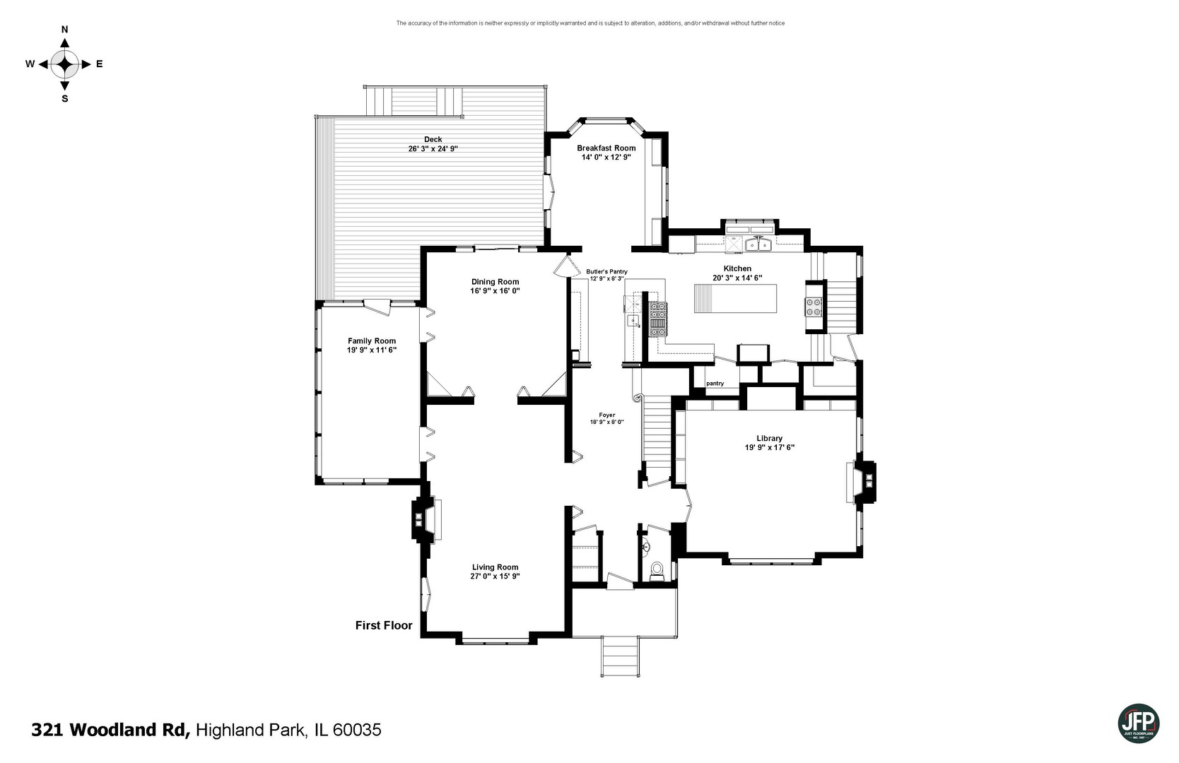 321 Woodland Road Highland Park, IL 60035 - Photo 46 of 48 a picture of a floor plan