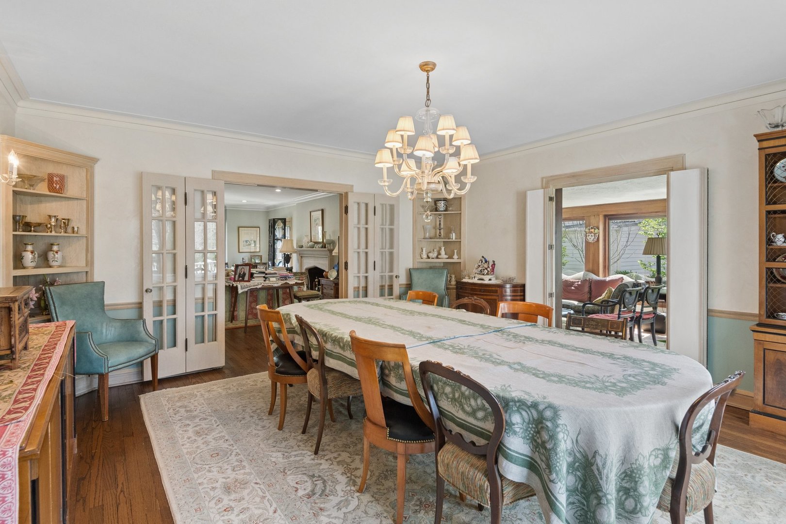 321 Woodland Road Highland Park, IL 60035 - Photo 10 of 48 a view of a dining room with furniture window and wooden floor