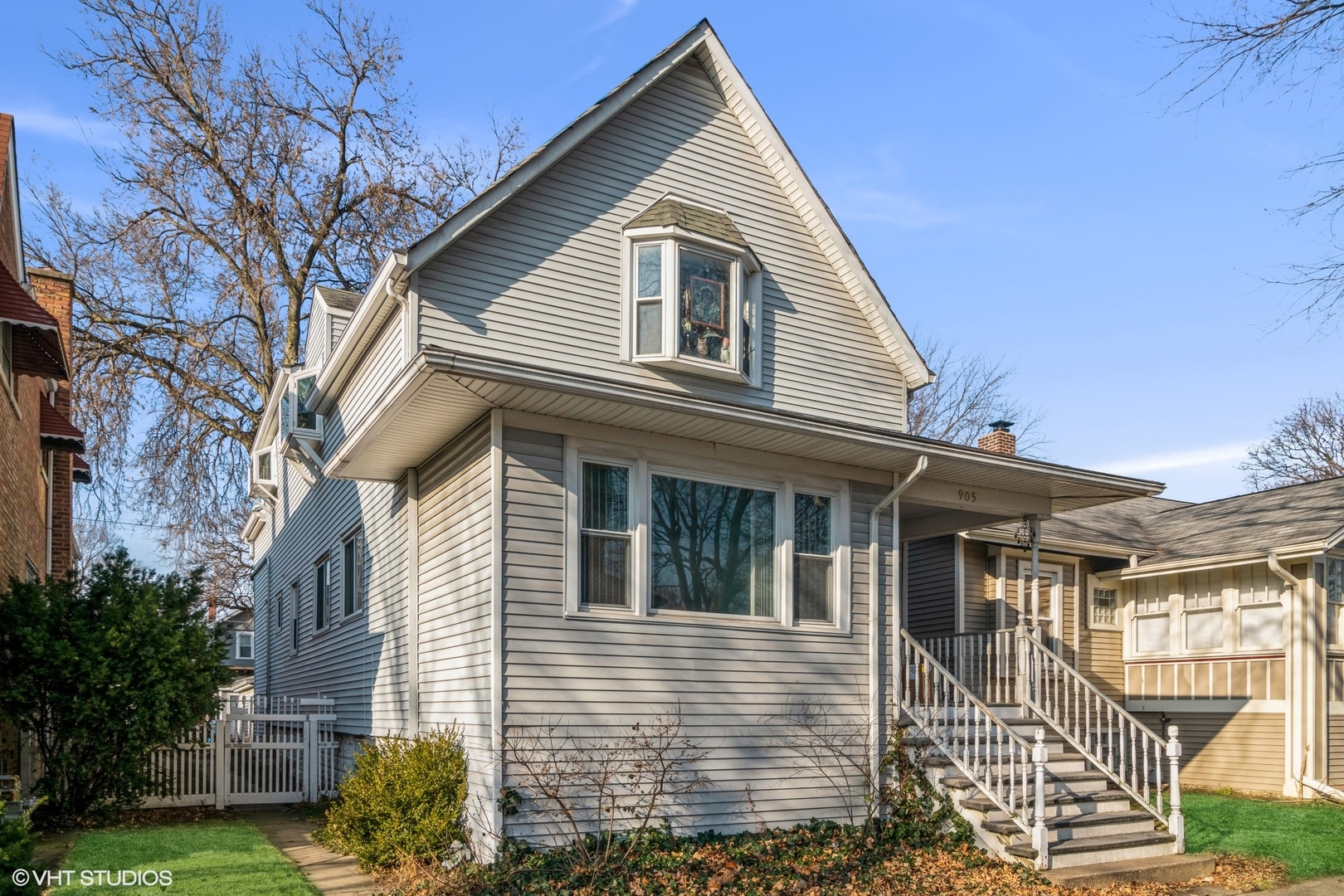 a view of house that has a window on the house
