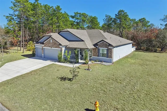 a house view with a garden space