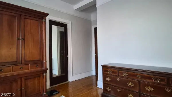 wooden floor with a mirror