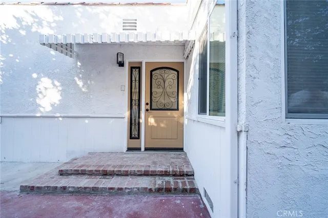 a view of a door of the house