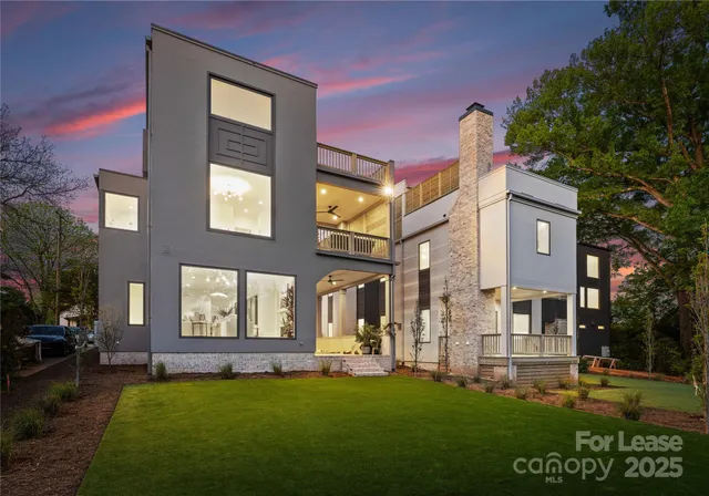 a front view of a building with street view
