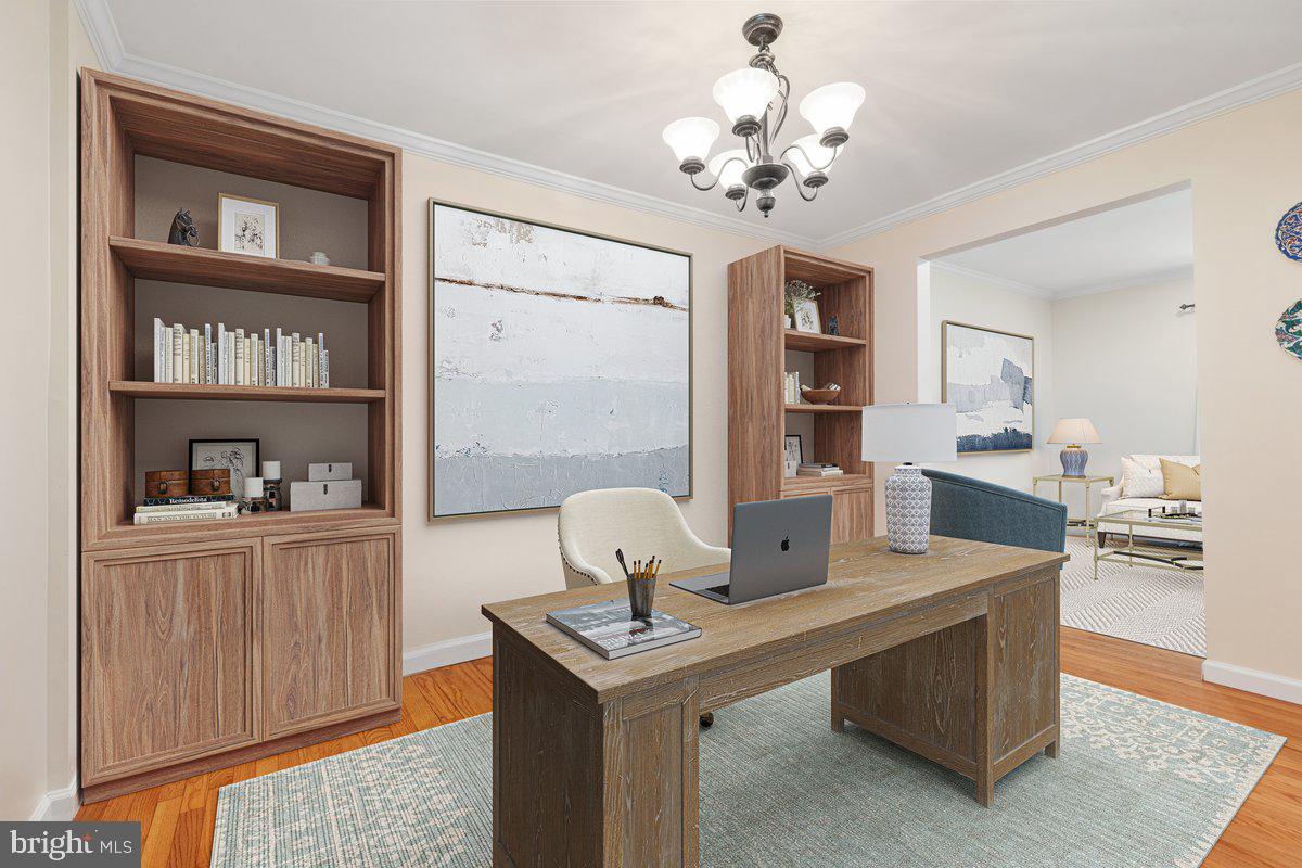 2304 Horseferry Court Reston, VA 20191 - Photo 14 of 66 Dining Rm re-purposed as Office (virtually staged)