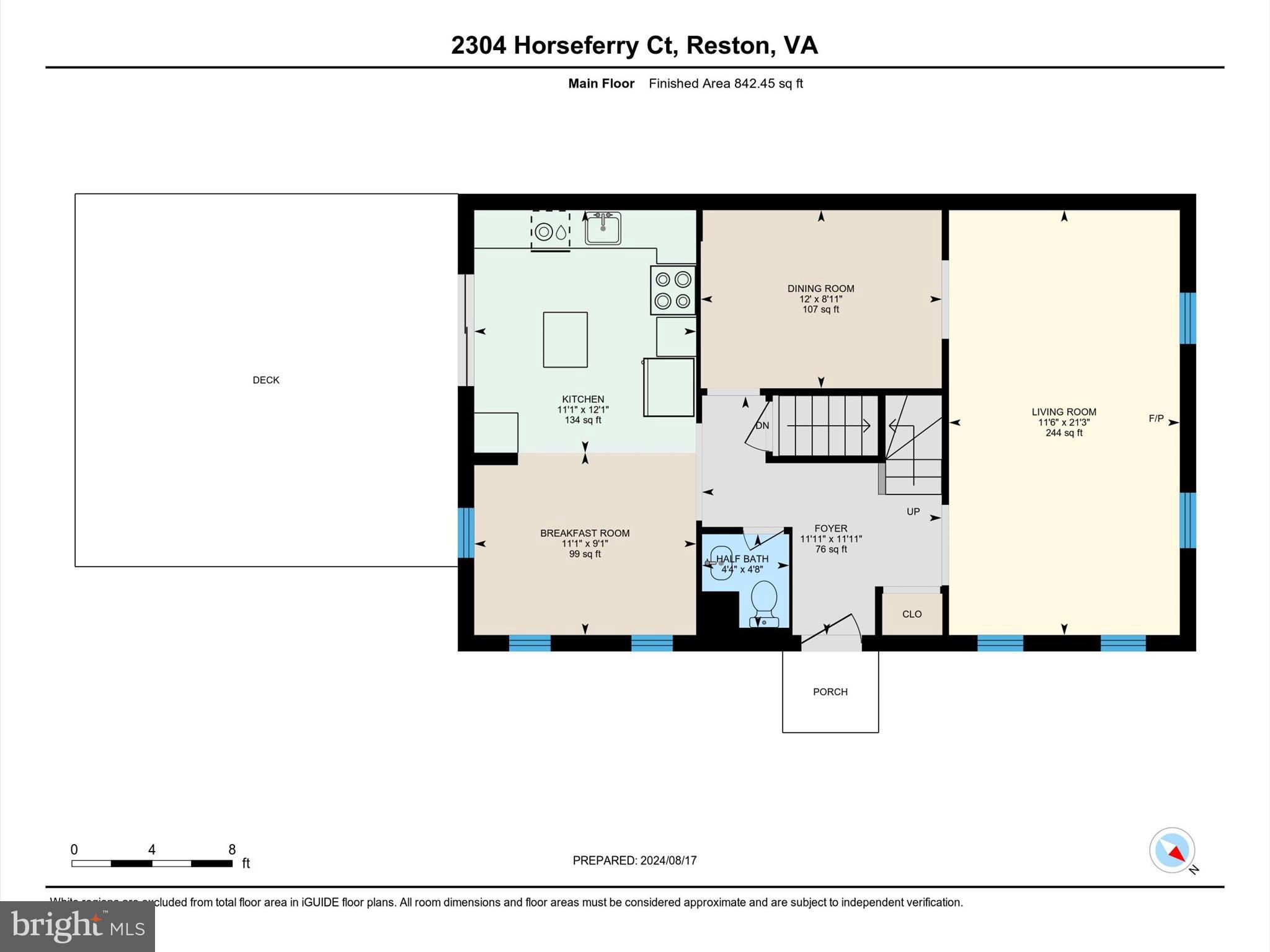 2304 Horseferry Court Reston, VA 20191 - Photo 64 of 66 Professional Floorplan | Main Level