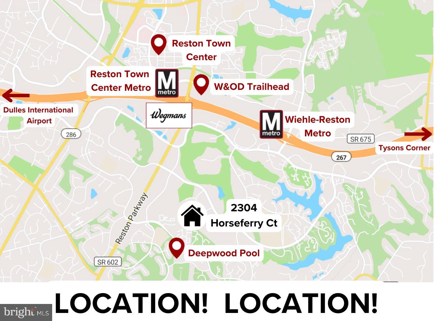 2304 Horseferry Court Reston, VA 20191 - Photo 62 of 66 Convenient Location!