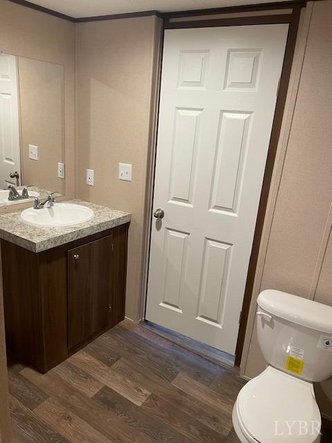 470 Central Church Road Appomattox, VA 24522 - Photo 8 of 12 a bathroom with a sink a toilet and vanity