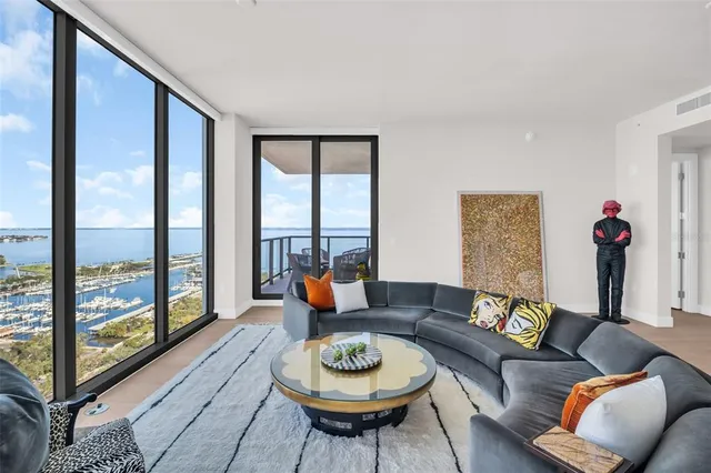 a view of a city from a balcony