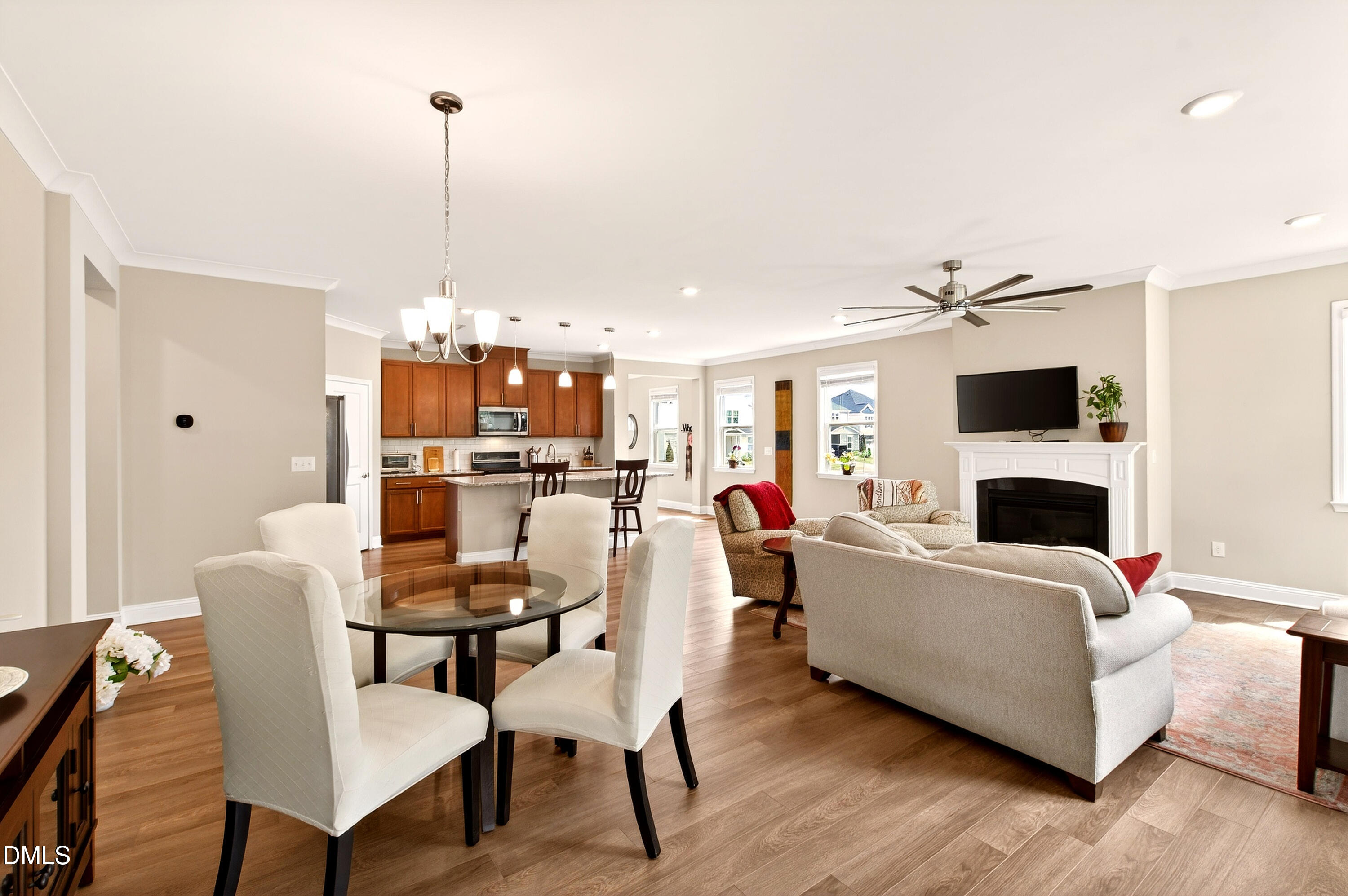 339 Summer Ranch Drive Fuquay-Varina, NC 27526 - Photo 13 of 42 a living room with furniture and a fireplace